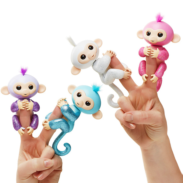 Fingerlings ouistiti violet bébé singe interactif de 12cm : : Jeux  et Jouets